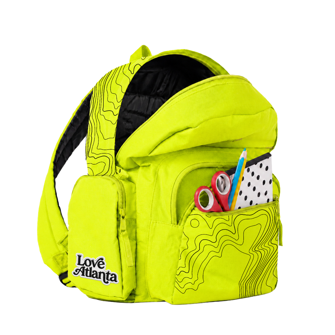 Love Atlanta backpack filled with school supplies