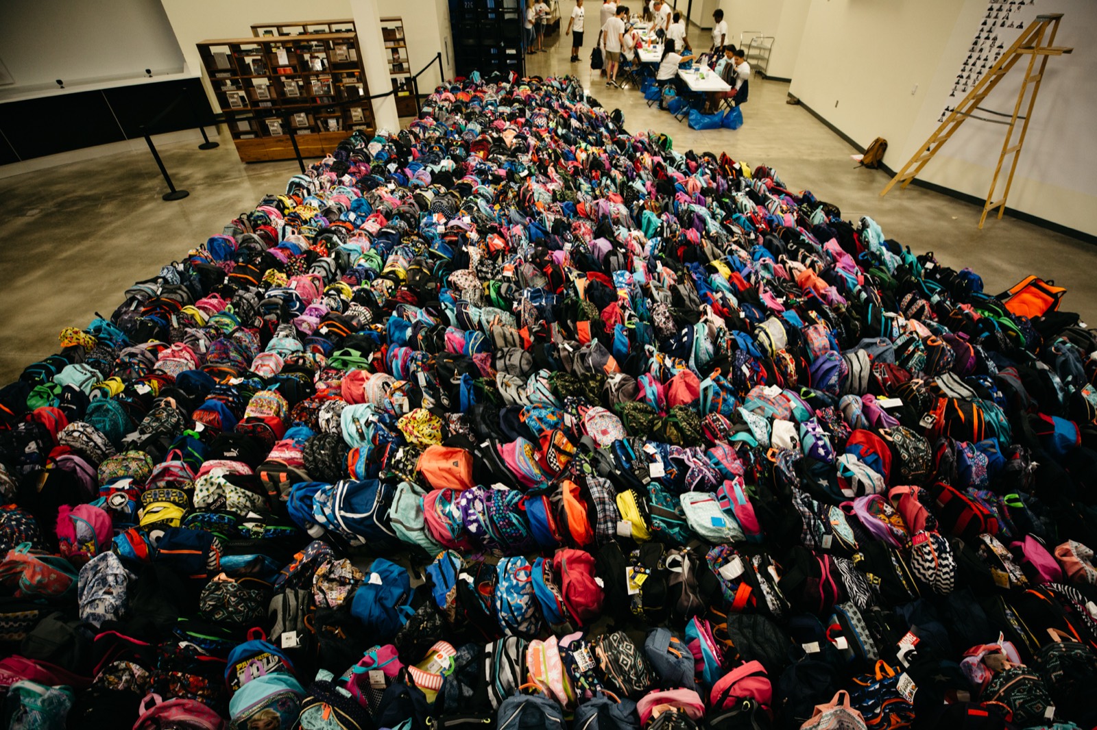 Backpacks collected at Love Atlanta