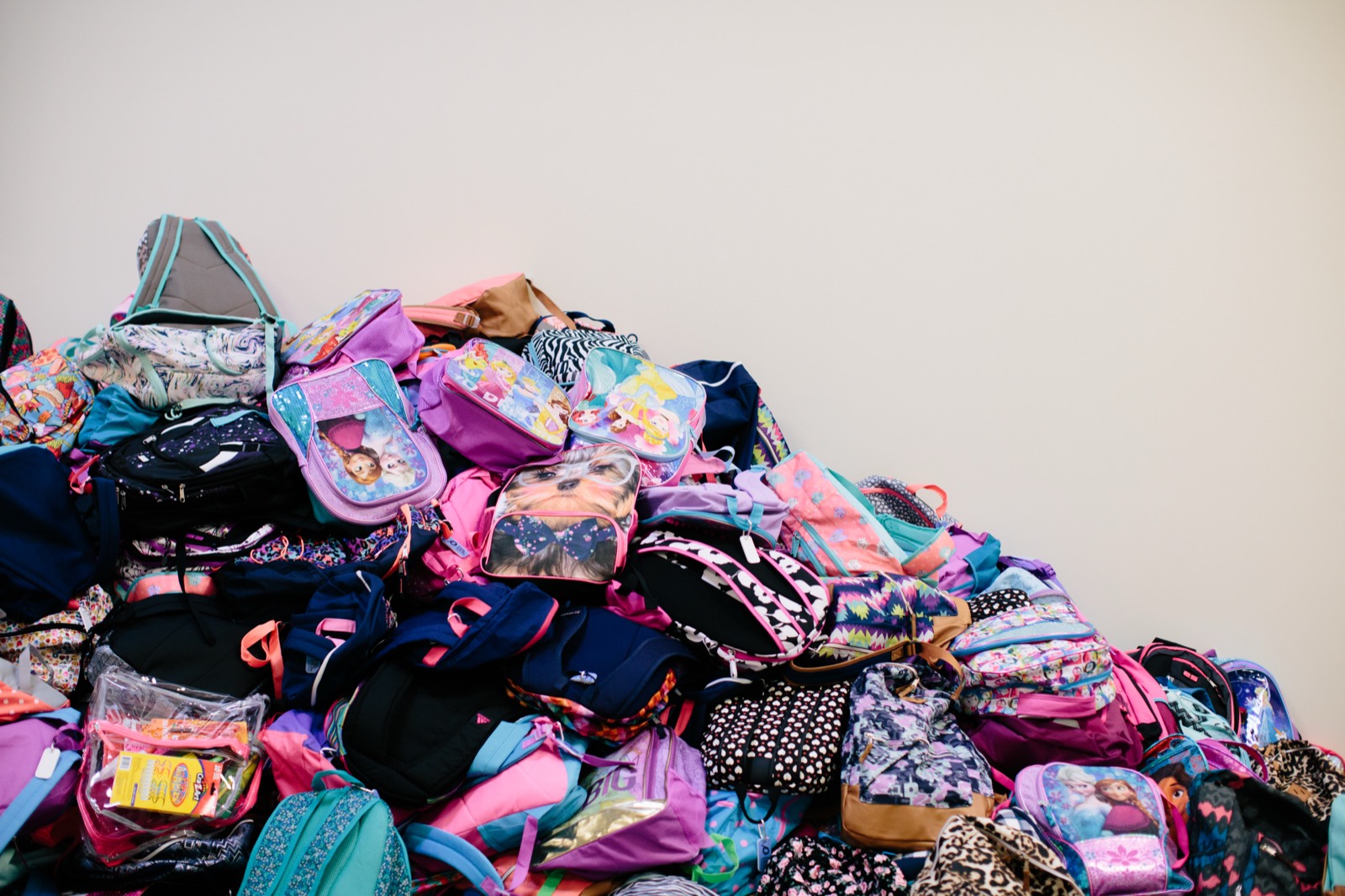 Backpacks collected at Love Atlanta